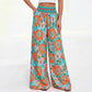 Women's Floral Print High-Waisted Wide-Leg Pants