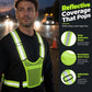 High Visibility Reflective Vest Adjustable Safety Running Gear with Pocket
