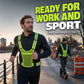 High Visibility Reflective Vest Adjustable Safety Running Gear with Pocket