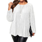 Női plus size rakott hosszú ujjú felső