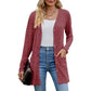 Mid-Length Knit Cardigan With Pockets