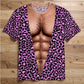 ❄️Summerfresh 50% OFF!🔥Funny Men's Fake Muscle T-Shirt – 3D Printed Bodybuilding Illusion Tee for Beach & Parties