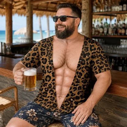 ❄️Summerfresh 50% OFF!🔥Funny Men's Fake Muscle T-Shirt – 3D Printed Bodybuilding Illusion Tee for Beach & Parties