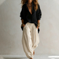 👚Seasonal Style - Relaxed Shirt & Draped Pants – Elevated Casual Look for Daily Outings