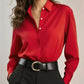 🥳2026 HOT SALE 50% Off🥳💞50K+ SOLD!🌸👚New Arrivals - Satin Button-Front Shirt – Soft Fluid Drape & Versatile Pairing for Any Occasion