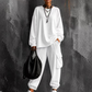 Women's Casual Crew Neck Top & Cargo Pants Set