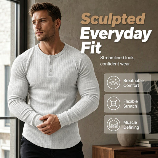 🍁Szerezd Be Az Új Őszi Divatodat - Férfi Henley Ing, Testhezálló Szabással