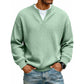👕 Mock-Layer Waffle Hosszú Ujjú Póló – Mock-Layer Nyakkivágás & Texturált Waffle Felület | Tökéletes Ingázáshoz, Városi Kirándulásokhoz & Casual Viseléshez ✨