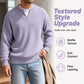 👕 Mock-Layer Waffle Hosszú Ujjú Póló – Mock-Layer Nyakkivágás & Texturált Waffle Felület | Tökéletes Ingázáshoz, Városi Kirándulásokhoz & Casual Viseléshez ✨