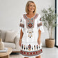 👗💃Női Vintage Etnikai Mintás Réteges Ruha