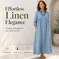 👗✨ Női Lenvászon Keverék Maxi Ingruha – Légáteresztő A-vonalú Szabás & Könnyed Elegancia