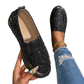 Női csillogó platform slip-on cipő