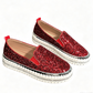 Női csillogó platform slip-on cipő