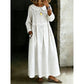 Women's  Loose Long Sleeve Maxi Dress with Pockets