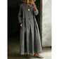 Women's  Loose Long Sleeve Maxi Dress with Pockets