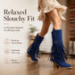 Women's Fringe Chunky Heel Knee-High Boots
