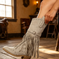 Women's Fringe Chunky Heel Knee-High Boots