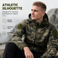 Férfi kültéri katonai mintás kapucnis dzseki
