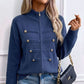 Women's Casual Double Zipper Sweater Jacket