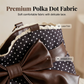 Női elegáns pöttyös csipke masnis válltáska