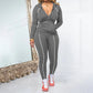 Women's Athletic Zip Up Hoodie & Leggings Set