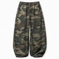 🍃 Vintage Camo Széles Szárú Melegítőnadrág ✨ Lazított Szabás Mindennapi Kényelem