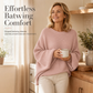 🧶 Hízelgő esés, könnyed mozgás | Női denevérszárnyú kötött pulóver