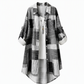 Laza szabású kockás hosszú ujjú ing plus size napvédelem felsőruházat tavaszra és őszre