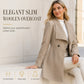 🧥 Szobrászott derék, elegáns széles hajtóka | Női A-vonalú szabott kabát