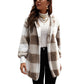 ✨ Cozy kockás karakter | Női oversize kockás kapucnis plüss kardigán
