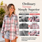 Women's Plaid Mid-Length Shirt Jacket