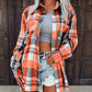 Women's Plaid Mid-Length Shirt Jacket