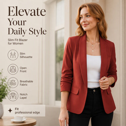 Női alkalmi sokoldalú slim fit blézer
