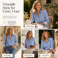 Női elegáns alkalmi hosszú ujjú gombos blúz