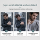 👖 Férfi téli kapucnis, bélésszett gyapjúval ellátott kockás kötött kardigán, vastag hosszú ujjú kabát