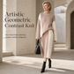 📏Nyújtó & strukturált esés🧶 Női kötött szett szoknya – Függőleges szemek nyújtanak, elegáns esés ✨