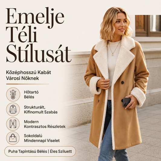 💫  Elegáns téli gyapjúkabát hölgyeknek