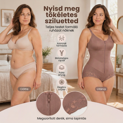 Női plusz méretű haskontrollos body alakformáló