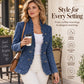 Women's Chic Ruffle Trim Denim Jacket