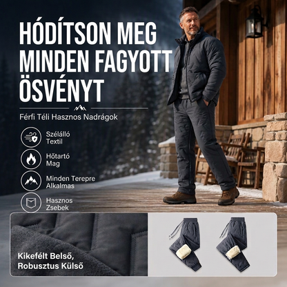 Téli, komfortos, egyetemes hőtartó nadrág kültéri használatra
