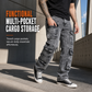 👖 Retró mosott széles szárú cargo farmernadrág Y2K high street farmernadrág zsebekkel