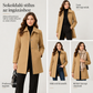 Női elegáns, középhosszú kockás trench coat, sokoldalú őszi és téli viselet