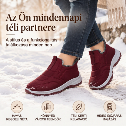Uniszex, téli meleg, csúszásmentes, felhúzható cipők