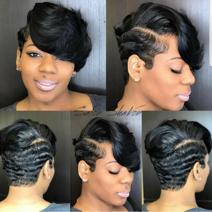 HD Short Wigs For Women Finger Wave Wigs