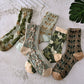 🧦【Időben korlátozott promóció】🧦5 pár női virágos pamutzokni