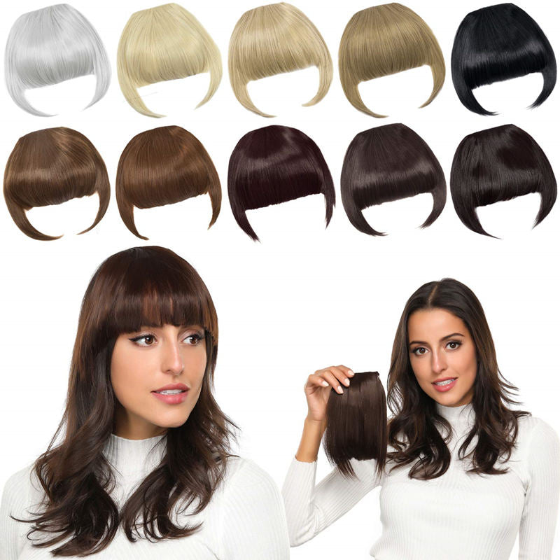 Seamless 3D Clip-In Bangs Hair Extensions