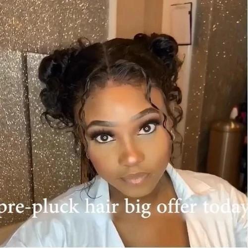 Glueless Wig With Elastic Belt| 🔥HOT Brazilian 370 Water Wave Lace Wigs Short black bob Wigs Lady Wig